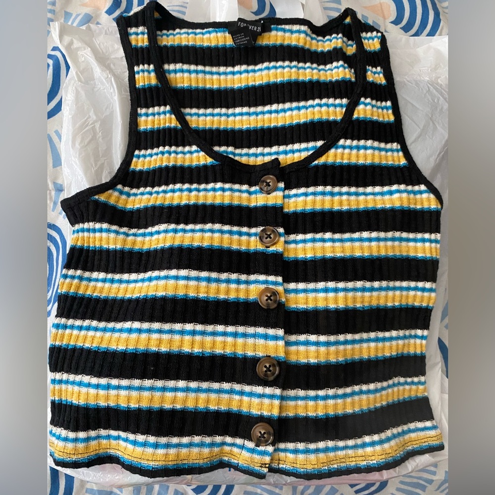 Forever 21 knit button tank (M)